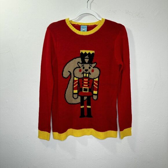 Norther Pole Ugly Christmas Sweater - Chipmunk Nutcracker Red‎ Sweater - XS Size - Picture 4 of 9